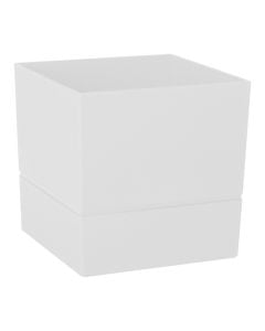 Vazo lulesh, plastike, Ivory, 19.3x19.3 cm