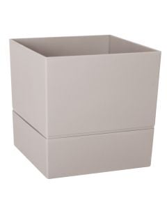 Vazo lulesh, plastike, Greige, 19.3x19.3 cm