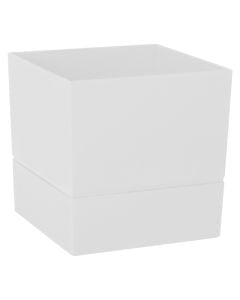 Flower pot, plastic, Ivory, 24.3x24.3 cm