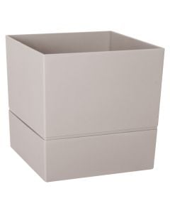 Vazo lulesh, plastike, Greige, 24.3x24.3 cm