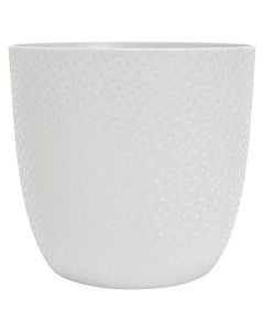 Flower pot, plastic, ivory, Ø13.7xH12.6 cm