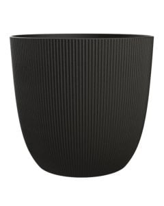 Vazo lulesh, Novelty, plastike, e zezë, Ø13.7 cm