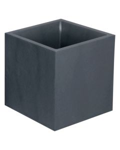 Vazo lulesh, plastike, gri antracit, 39x39 cm
