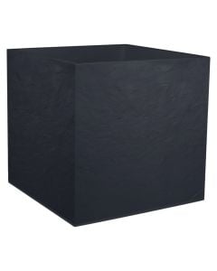 Vazo lulesh, plastike, gri antracit, 49.5 x 49.5 x H49.5 cm