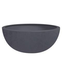 Vazo lulesh, plastike, gri e errët, Ø40xH16.5 cm