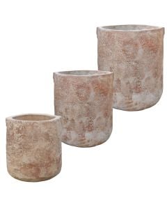 Flower pot, ceramic, anterra, (Ø47xH53 cm)x(Ø35xH39 cm)x(25xH28 cm)