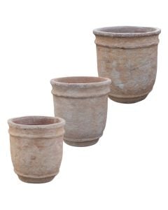 Flower pot, ceramic, anterra, (Ø46xH48 cm)x(Ø34xH36 cm)x(Ø25xH26 cm)
