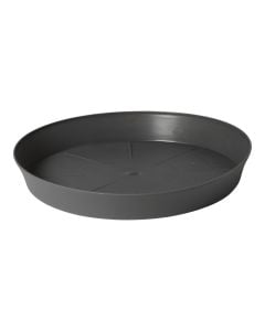 Pjatë për vazo lulesh, plastike, gri, Ø26xH3.7 cm