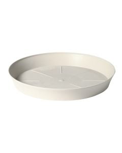 Flower pot saucer, plastic, stone white, Ø26xH3.7 cm