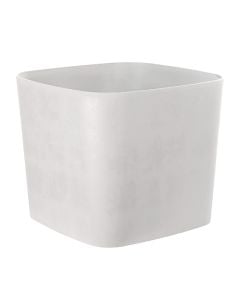 Flower pot, plastic, stone white, 29x29xH24.7 cm