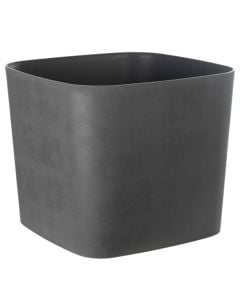 Flower pot, plastic, smoke grey, 38x38xH32 cm