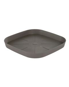 Pjatë për vazo lulesh, plastike, bezhë e errët, 29.5x29.5xH3 cm