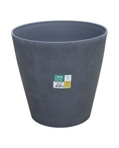 Vazo lulesh, plastike, gri, Ø30xH29 cm