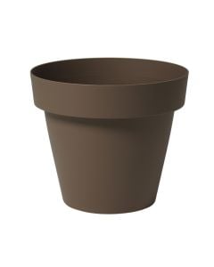 Flower pot, plastic, dark beige, Ø16xH15 cm