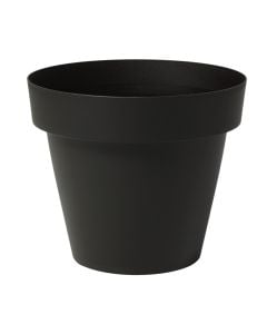 Flower pot, plastic, grey anthracite, Ø24xH22 cm