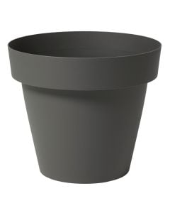 Vazo lulesh, plastike, gri, Ø33xH29 cm