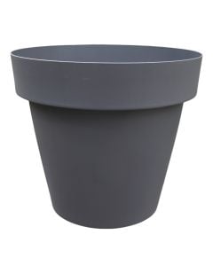 Vazo lulesh, plastike, gri, Ø47xH41 cm