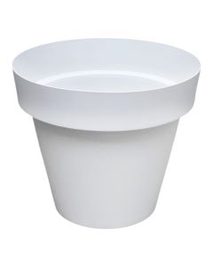 Vazo lulesh, plastike, e bardhë, Ø47xH41 cm