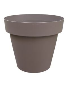 Vazo lulesh, plastike, bezhë e errët, Ø47xH41 cm