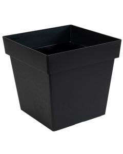 Flower pot, plastic, grey anthracite, 29x29xH27 cm