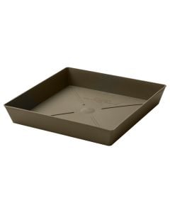 Pjatë për vazo lulesh, plastike, bezhë e errët, 28x28xH4,7 cm