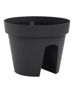 Flower pot, plastic, smoke grey, Ø29xH22,5 cm