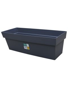 Flower pot, plastic, smoke grey, 49x16,8xH15,9 cm