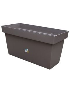 Flower pot, plastic, dark beige, 80x37xH42 cm