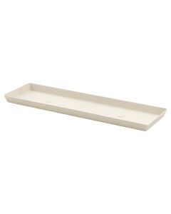 Flower pot saucer, plastic, stone white, 75x28xH4,8 cm