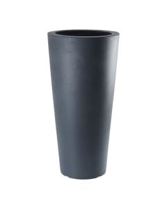Flower pot, plastic, grey anthracite, Ø48xH97 cm