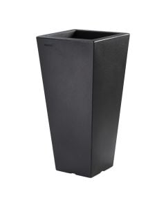 Flower pot, plastic, anthracite, Ø34xH70 cm