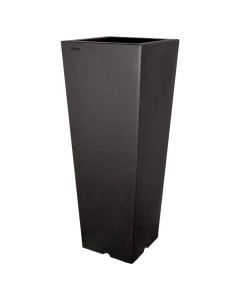 Flower pot, plastic, grey anthracite, 37,5x37,5xH100 cm