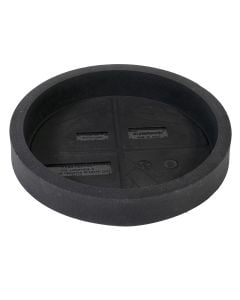 Pjatë për vazo lulesh, plastike, gri e errët, 31xH4.9 cm