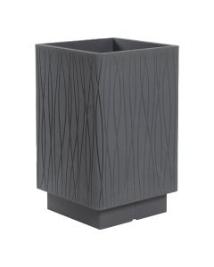 Flower pot, plastic, antique grey, 34,5x34,5xH55 cm