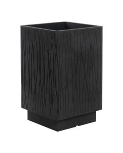 Vazo lulesh, plastike, gri e errët, 34,5x34,5xH55 cm