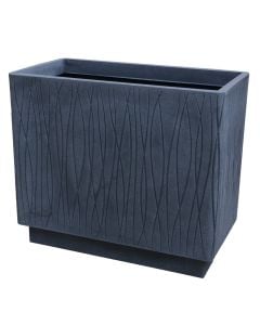 Vazo lulesh, plastike, gri e errët, 64,5x34,5xH55 cm