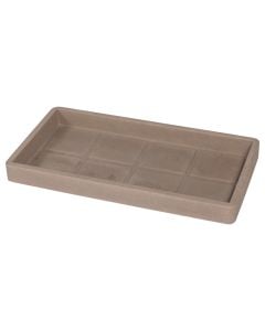 Pjatë për vazo lulesh, plastike, kafe, 64x34xH5,6 cm