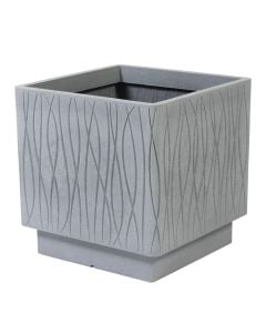 Vazo lulesh, plastike, gri, 39x39xH39 cm