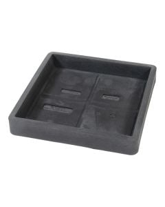 Pjatë për vazo lulesh, plastike, gri e errët, 38,8x38,8xH5,6 cm