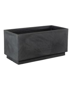 Vazo lulesh, plastike, gri e errët, 79,5x39xH39 cm