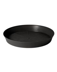 Pjatë për vazo lulesh, plastike, gri antracite, ø24xH3.5 cm