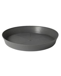 Flower pot saucer, plastic, smoke grey, ø28xH3.7 cm