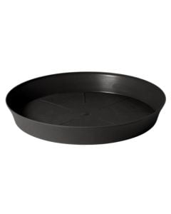 Flower pot saucer, plastic, grey anthracite, ø28xH3.7 cm