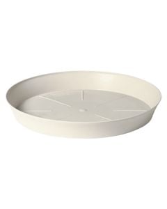 Flower pot saucer, plastic, stone white, ø28xH3.7 cm