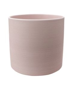 Flower pot, ceramic, powder rose, H16 cm