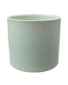 Flower pot, ceramic, silent green, H14 cm
