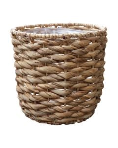 Flower pot, straw, brown, H30 cm