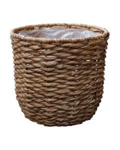 Flower pot, straw, brown, H30 cm