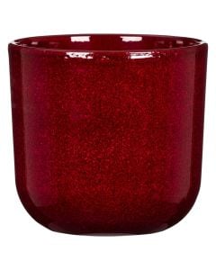 Flower pot, ceramic, mystic red, Dia.13 cm