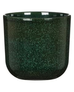Flower pot, ceramic, mystic green, 14.9x14.9xH13.5 cm